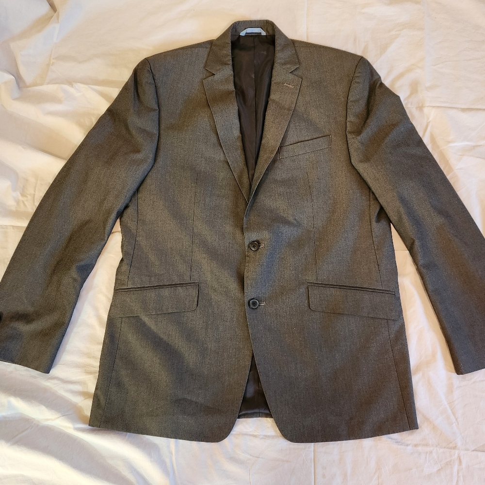 Made Cam Newton Gray Sport Coat with Notched Lapels and Two-Button Closure